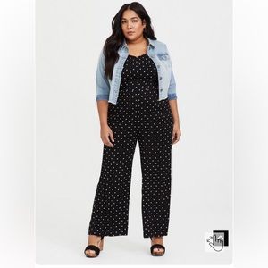 Torrid polka dot jumpsuit